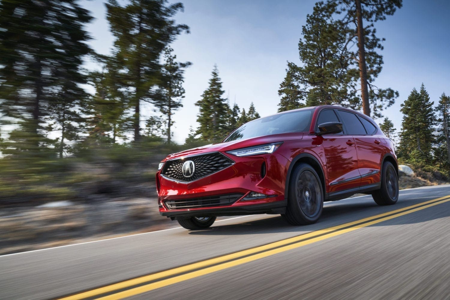 2022 Acura MDX Driving Red